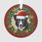 Weihnachtsbräuner Collie Acryl-Ornament Ornament (Rückseite)