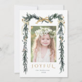 Weihnachtsbräuner Foto Weihnachtskarte Feiertagskarte (Vorderseite)