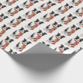 Weihnachtsbräuner mit Scarf Geschenkpapier (Ecke)