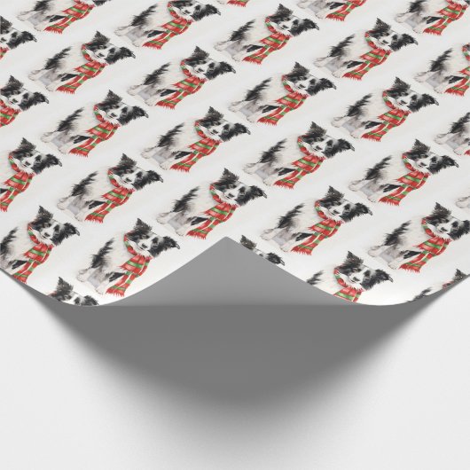 Weihnachtsbräuner mit Scarf Geschenkpapier (Ecke)