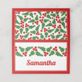 Weihnachtsbräuner Platzkarte (Außenseite Aufgefaltet)