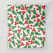 Weihnachtsbräuner Platzkarte (Innenseite Aufgefaltet)