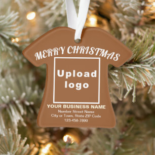 Weihnachtsbräuner T - Shirt Form Acryl Ornament