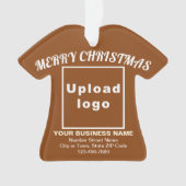 Weihnachtsbräuner T - Shirt Form Acryl Ornament (Vorderseite)
