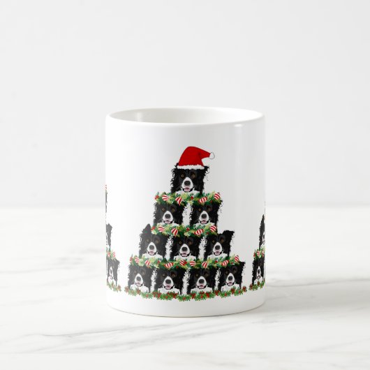 Weihnachtsbräuner Weihnachtsbaum Kaffeetasse (Mittel)