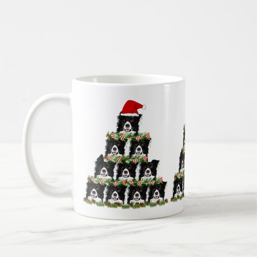 Weihnachtsbräuner Weihnachtsbaum Kaffeetasse (Links)