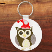 Weihnachtsbrauneule mit Santa Schlüsselanhänger (Rückseite)