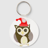 Weihnachtsbrauneule mit Santa Schlüsselanhänger (Rückseite)