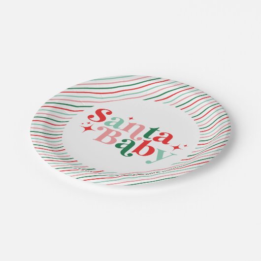 Weihnachtsbrause Pappteller (Schrägansicht)