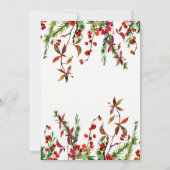 WeihnachtsBrautparty-Blumeneinladung Einladung (Rückseite)