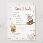 Weihnachtsbrief an den Weihnachtsmann Einladung (Vorderseite)