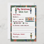 Weihnachtsbrief an den Weihnachtsmann - Nutcracker Einladung (Vorderseite)