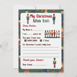 Weihnachtsbrief an den Weihnachtsmann - Nutcracker Einladung