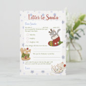 Weihnachtsbrief an den Weihnachtsmann Vorlage (Stehend Vorderseite)