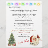 Weihnachtsbrief an Kinder Weihnachtsleuchten Baum (Vorderseite)