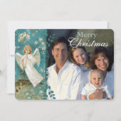 Weihnachtsbrief auf Back Angel Weihnachtskarten Einladung (Vorderseite)