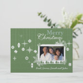 Weihnachtsbrief auf Back Retro Weihnachtsschmuck Einladung (Stehend Vorderseite)