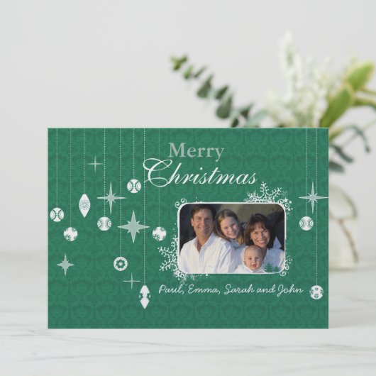 Weihnachtsbrief auf der Kronleuchter Weihnachtskar Einladung (Stehend Vorderseite)