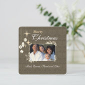 Weihnachtsbrief auf der Kronleuchter Weihnachtskar Einladung (Stehend Vorderseite)