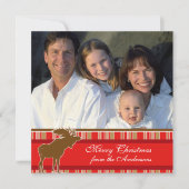 Weihnachtsbrief auf Zurück Moose Weihnachtskarte Einladung (Vorderseite)