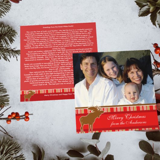 Weihnachtsbrief auf Zurück Moose Weihnachtskarte Einladung