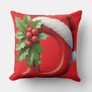 🎄 Weihnachtsbrief D Monogramm Dekoration Für Zuha Kissen