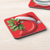 🎅 Weihnachtsbrief D Monogramm Geschenk für Tische Getränkeuntersetzer (Linke Seite)