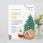 Weihnachtsbrief der Party Einladung (Stehend Vorderseite)