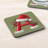 ☕ Weihnachtsbrief Ein Monogramm-Geschenk für die H Getränkeuntersetzer (Linke Seite)