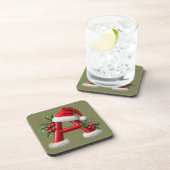 ☕ Weihnachtsbrief Ein Monogramm-Geschenk für die H Getränkeuntersetzer (Rechte Seite)