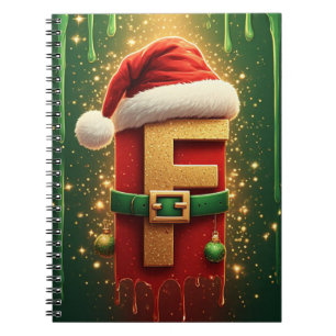 Weihnachtsbrief F mit Kranz für festliche Dekorati Notizblock
