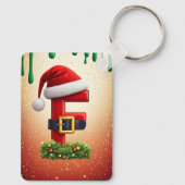Weihnachtsbrief F mit Weihnachtskranzakzent 🎅 Schlüsselanhänger (Rückseite)