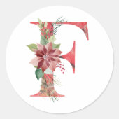 Weihnachtsbrief F Runder Aufkleber (Vorderseite)