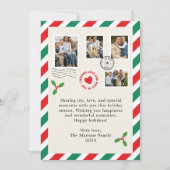 Weihnachtsbrief Familienfoto Collage Feiertagskarte (Vorderseite)