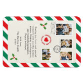 Weihnachtsbrief Familienfoto Collage Magnet (Horizontal)