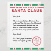 Weihnachtsbrief Feiertagskarte (Vorne/Hinten)