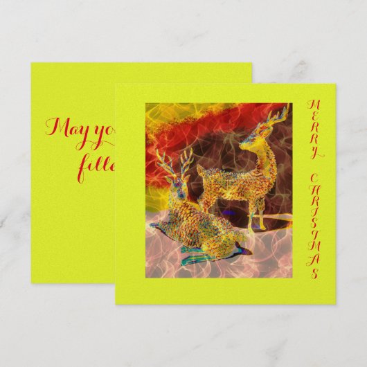 Weihnachtsbrief Feiertagskarte (Vorne/Hinten)