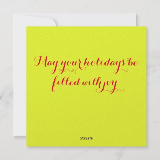 Weihnachtsbrief Feiertagskarte (Rückseite)