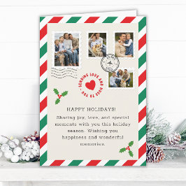 Weihnachtsbrief Foto der Familie geklappt Karte