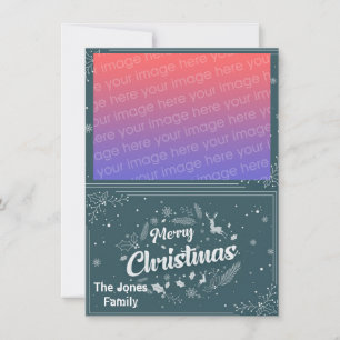 Weihnachtsbrief-Foto Flat Holiday Card Feiertagskarte