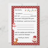 Weihnachtsbrief für Kinder - Blankovorlage Feiertagskarte (Vorderseite)