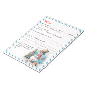 Weihnachtsbrief für Weihnachtsfestspiele Notizblock (angewinkelt)