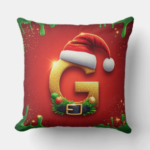 Weihnachtsbrief G mit festlichen Feiertagsdetails  Kissen