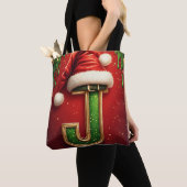 Weihnachtsbrief J mit immergrünem Festkranz 🎅 Tasche (Von Nahem)