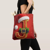 Weihnachtsbrief J Monogramm Festkranz 🎅 Tasche (Von Nahem)