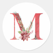 Weihnachtsbrief M Runder Aufkleber (Vorderseite)