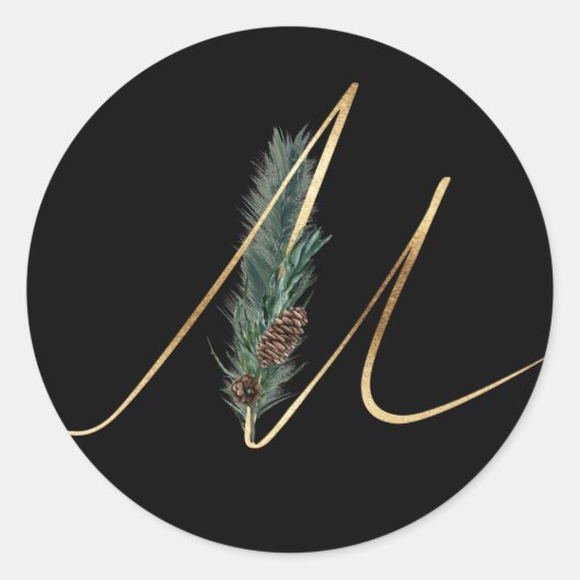 Weihnachtsbrief M Runder Aufkleber (Vorderseite)