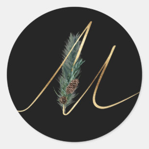 Weihnachtsbrief M Runder Aufkleber