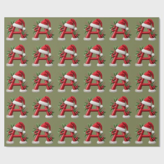 🎅 Weihnachtsbrief Monogramm Dekoration Geschenkid Geschenkpapier (Flach)