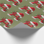 🎅 Weihnachtsbrief Monogramm Dekoration Geschenkid Geschenkpapier (Ecke)